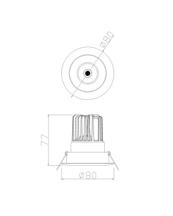 ***OFER/DES***  FORMENTERA * EMPOTRABLE LED COB (Basculante) 7W - 4000K